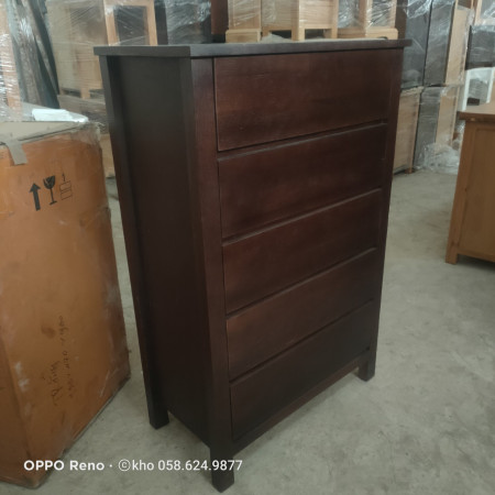 Oak 09 : Tủ Gỗ Sồi + 5 Ngăn Kéo Đứng